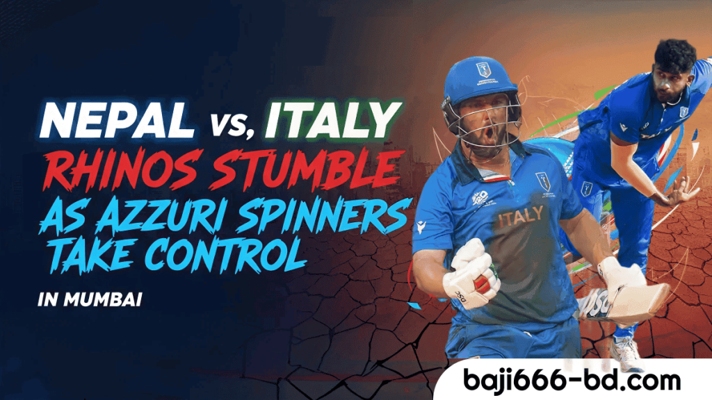 93Nepal vs Italy Rhinos Stumble as Azzurri Spinners Take Control in Mumbai